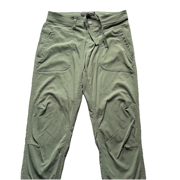 Prana Revenna Jogger Pants Green Ripstop Stretch Drawstring Gorpcore size 2 - Picture 6 of 9